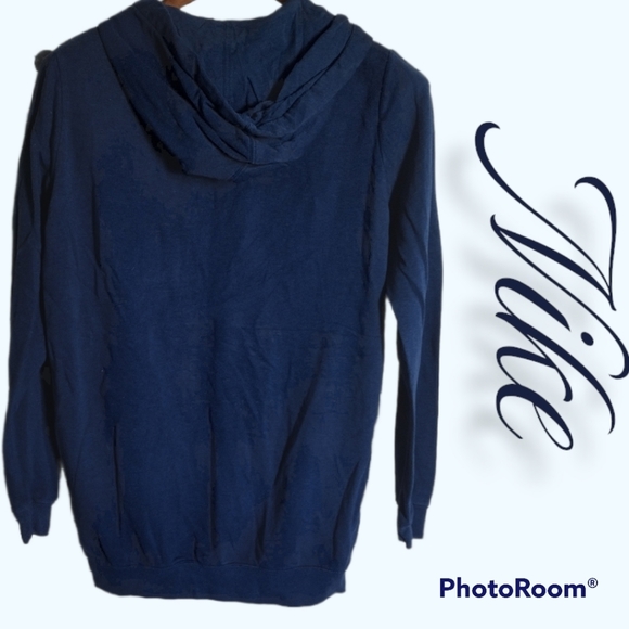 Nike medium jacket hooded zip dark blue large - Picture 2 of 3